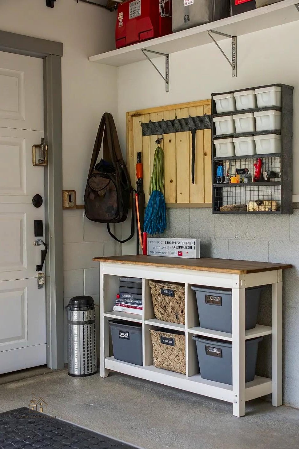 45 Stunning Garage Entryway Ideas You'll Absolutely Love 31 Labeled Storage Bins