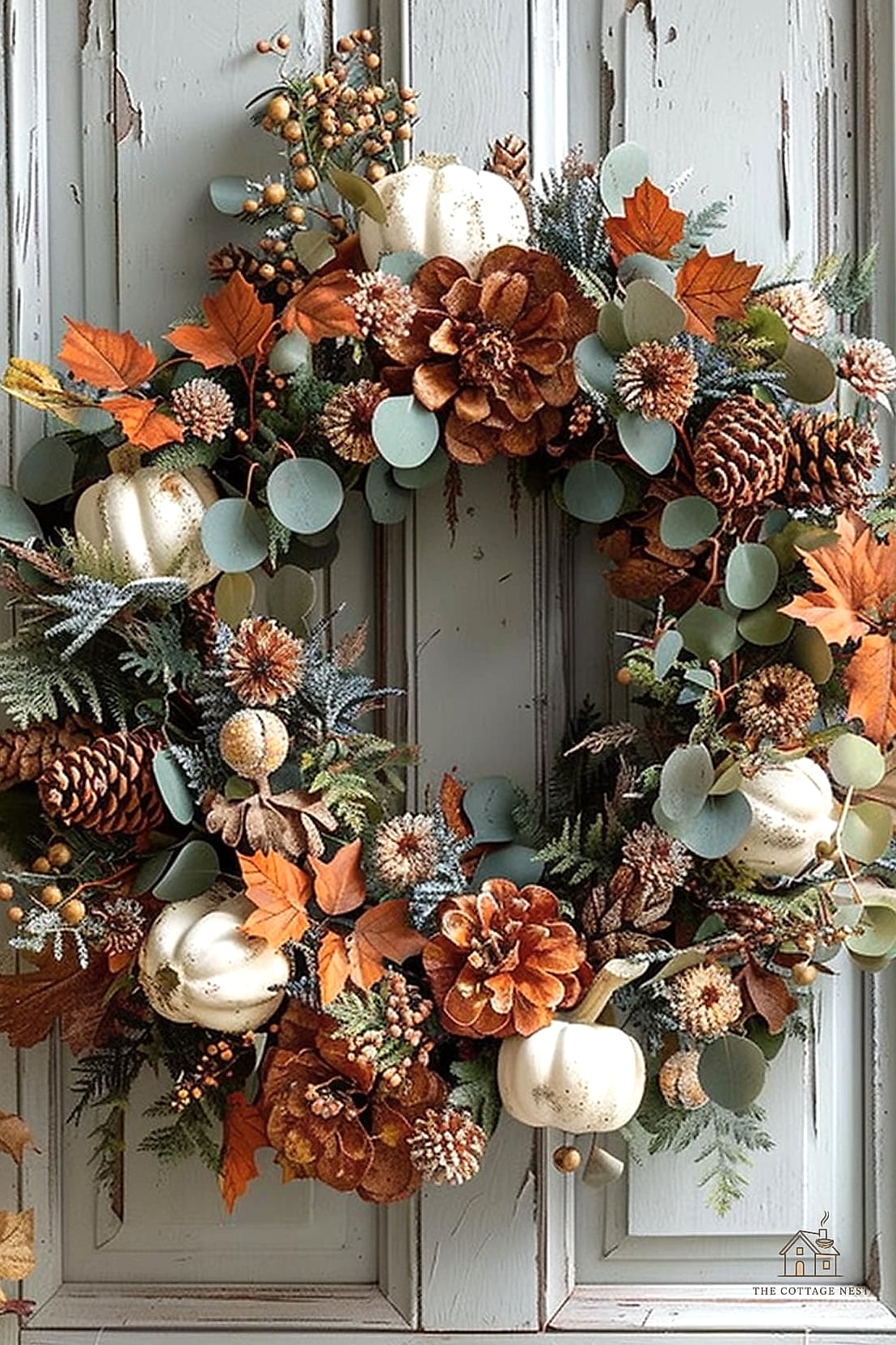 40 Clever Fall Front Porch Decor Ideas for Every Style 12 Layered Door Wreaths