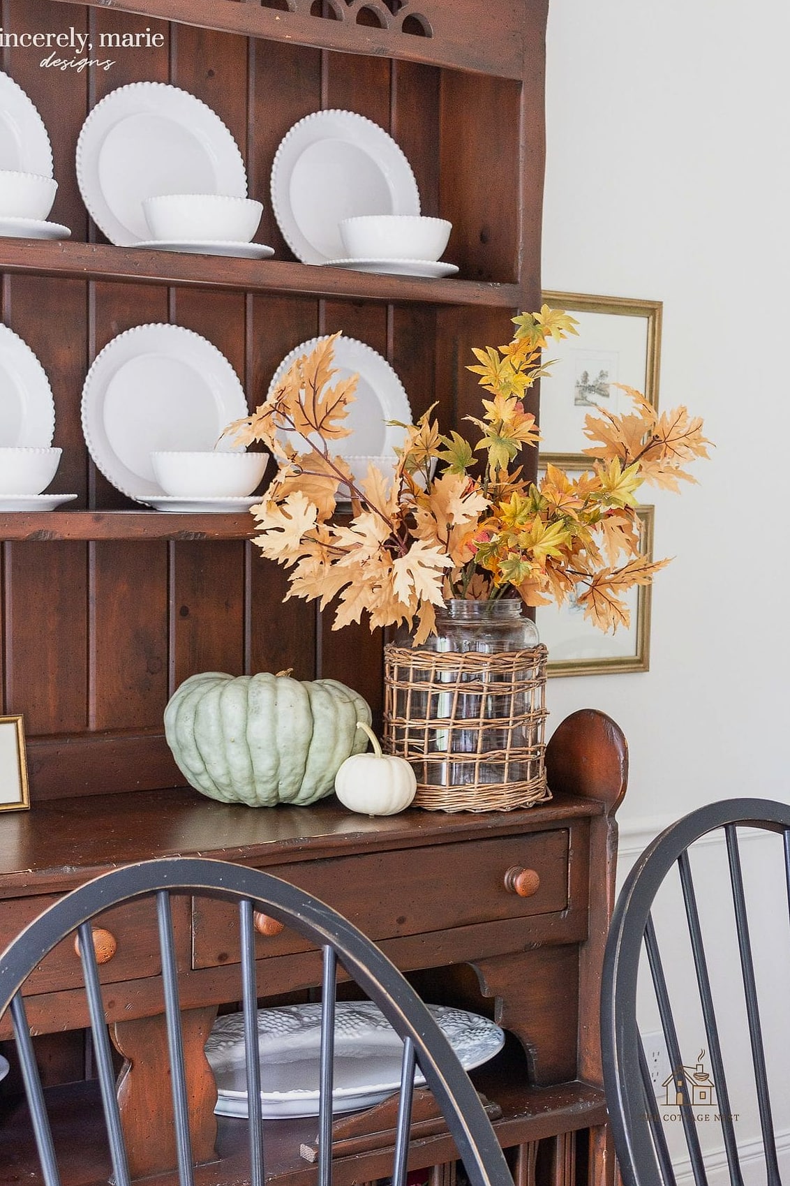30 Dreamy Fall Hutch Decor Ideas to Try This Season 31 Layered Fall Table Setting Preview