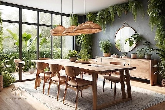 45 Brilliant Dining Room Table Centerpiece Ideas to Copy Right Now 2 Layered Greenery in Mismatched Vases