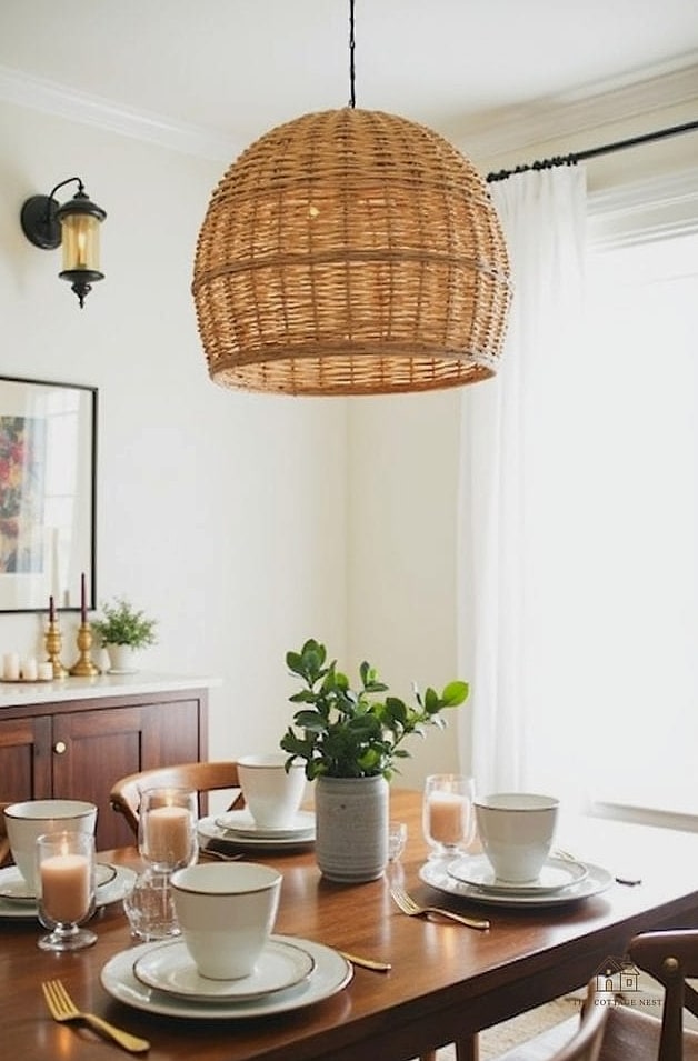 40 Cozy Boho Dining Room Decor Ideas Worth Pinning 23 Layered Lighting with Table Lamps