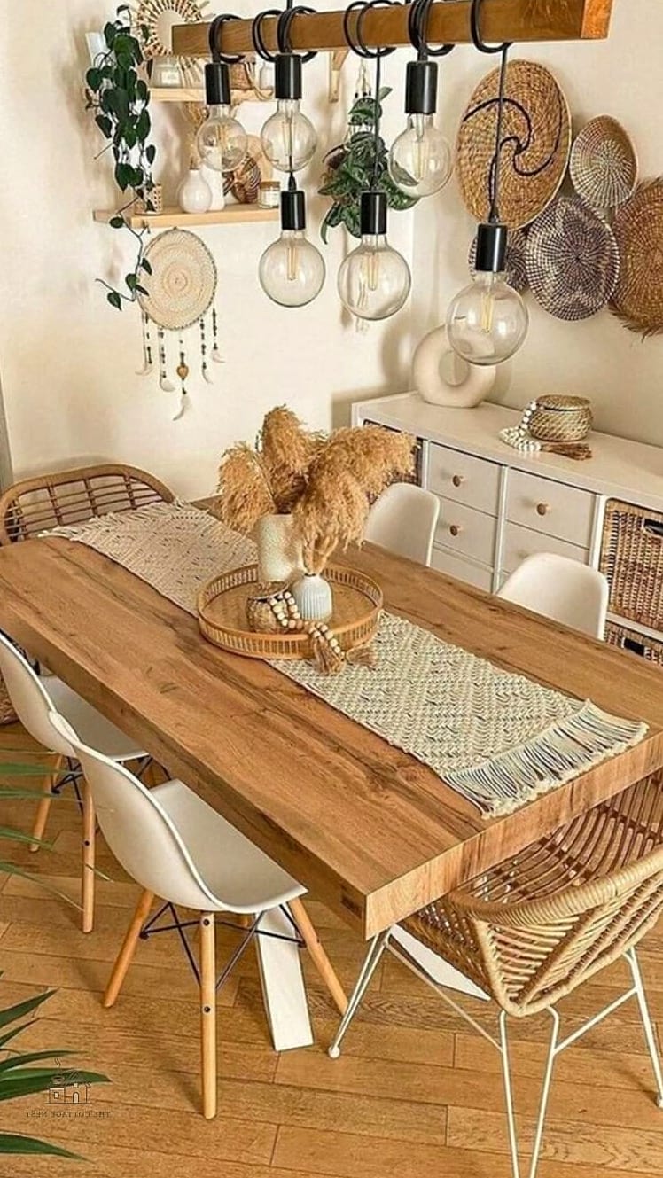 40 Cozy Boho Dining Room Decor Ideas Worth Pinning 31 Layered Neutral Color Palette