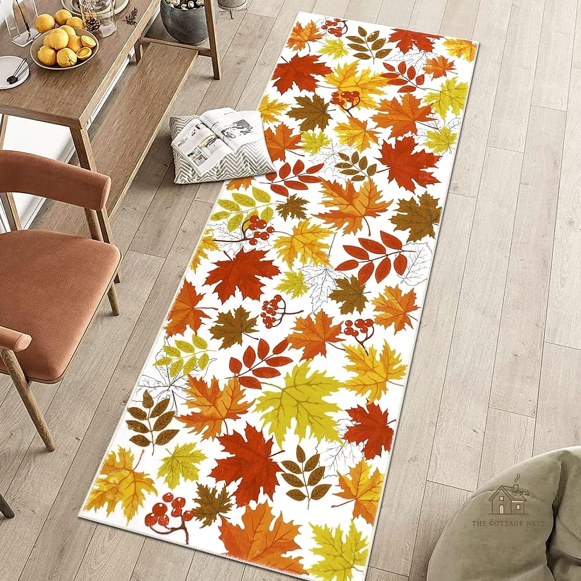 15 Creative Beautiful Fall Front Porch Decor Ideas That Will Inspire You 14 Layered Rugs and Runners on Porch Steps