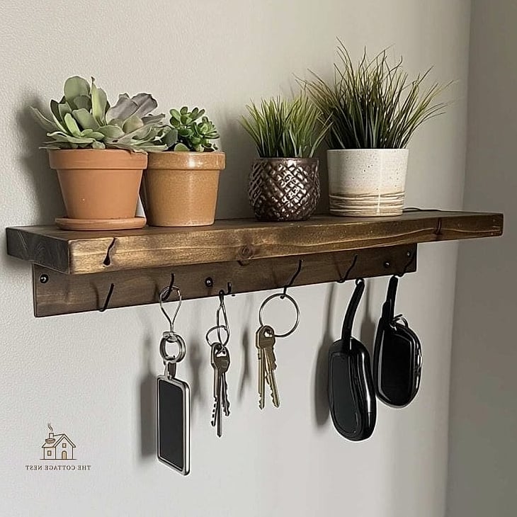 Layered Shelf and Hook Combo Tower