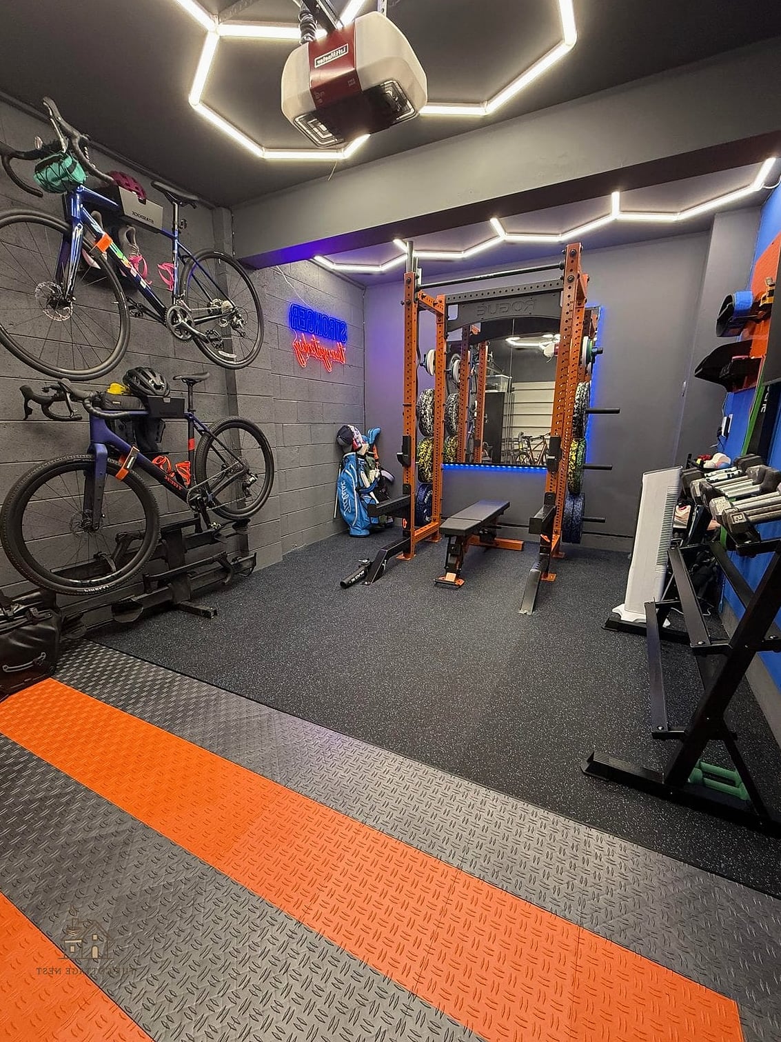 50 Beautiful Garage Gym Ideas to Transform Your Space 51 Layered Textiles for Comfort