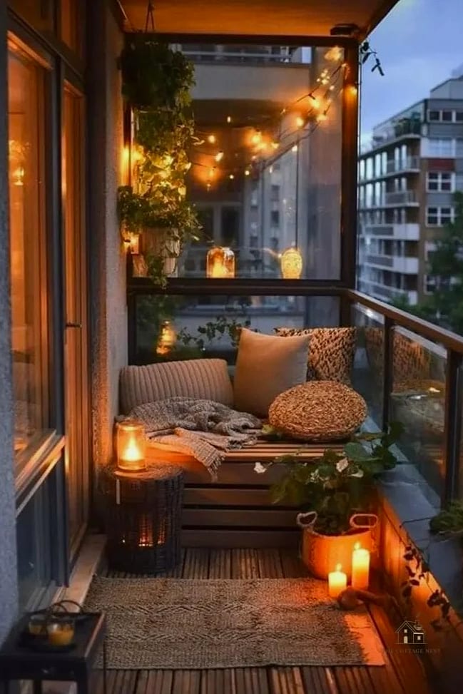30 Cozy Fall Balcony Decor Apartment Worth Pinning 26 Layered Textures with Jute and Wool