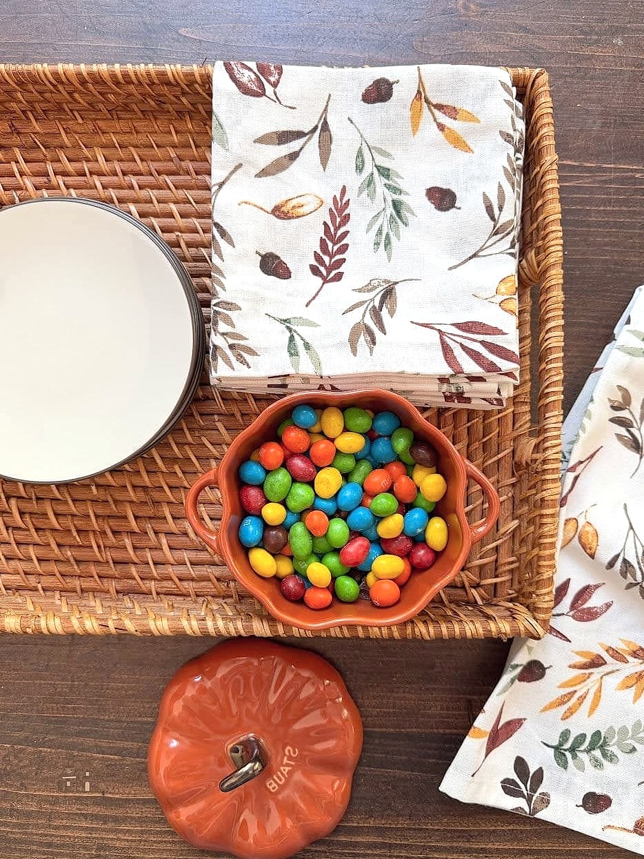 35 Beautiful Fall Table Centerpiece Ideas to Wow Your Guests 18 Layered Trays with Seasonal Trinkets