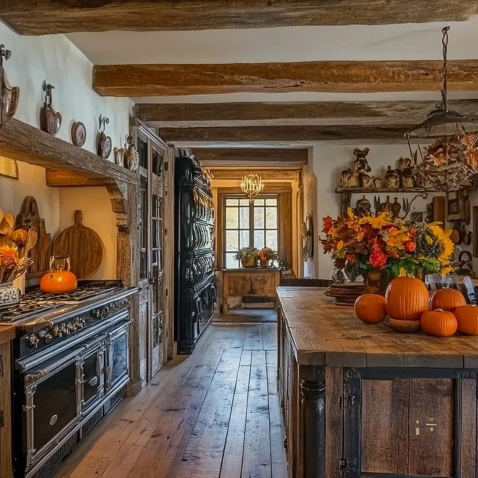 15 Brilliant Fall Kitchen Decor to Copy Right Now 2 Layered Wood Cutting Boards on the Counter