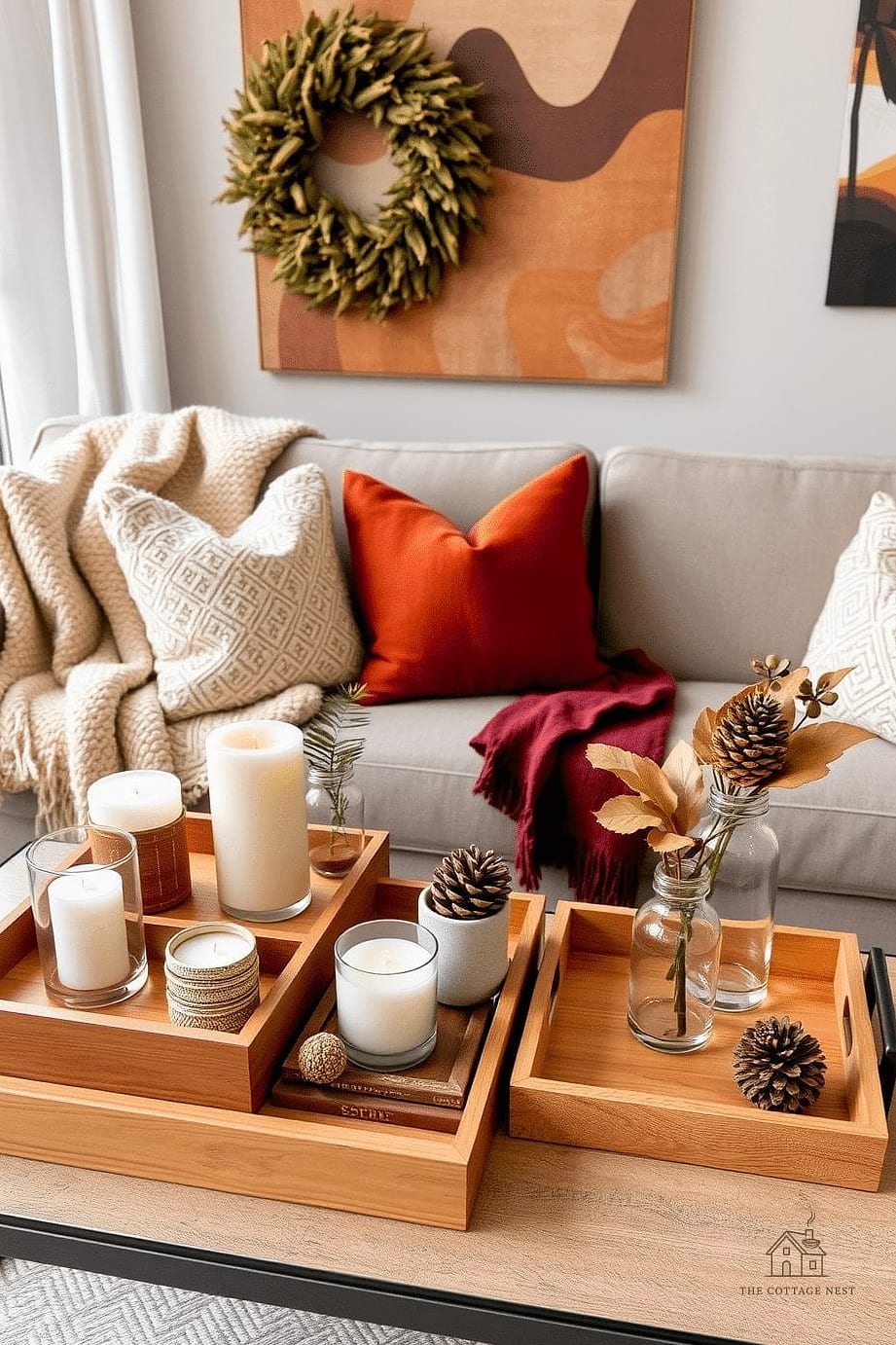 Layered Wooden Trays for Instant Warmth