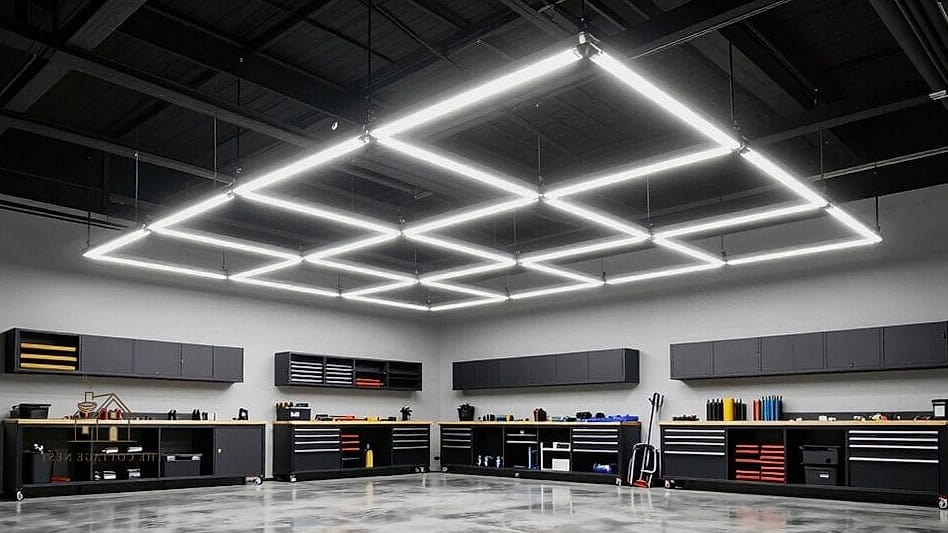 45 Stunning Garage Lighting Ideas You'll Absolutely Love 2 LED Shop Light Fixtures