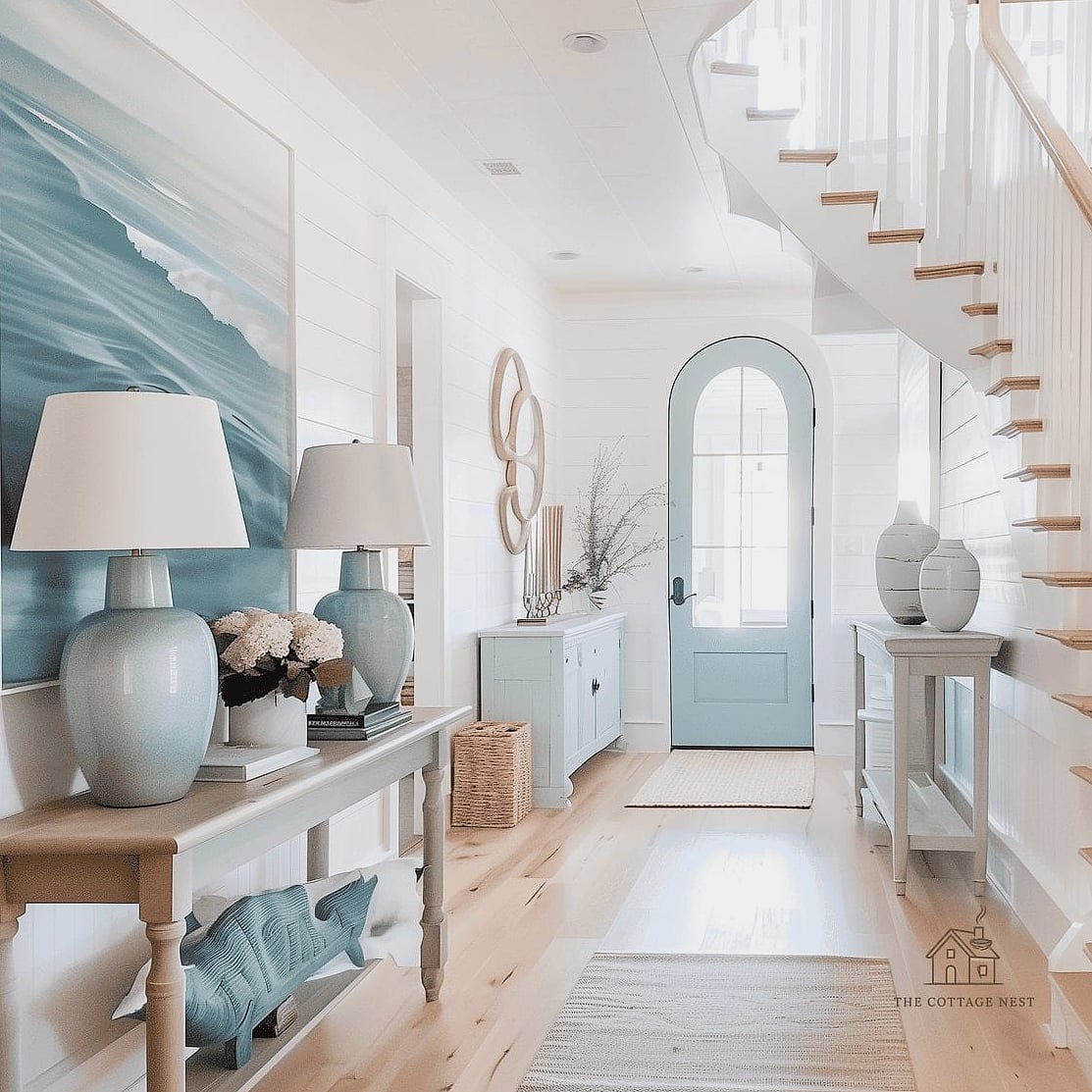 Light and Airy Curtains Near an Entry Window