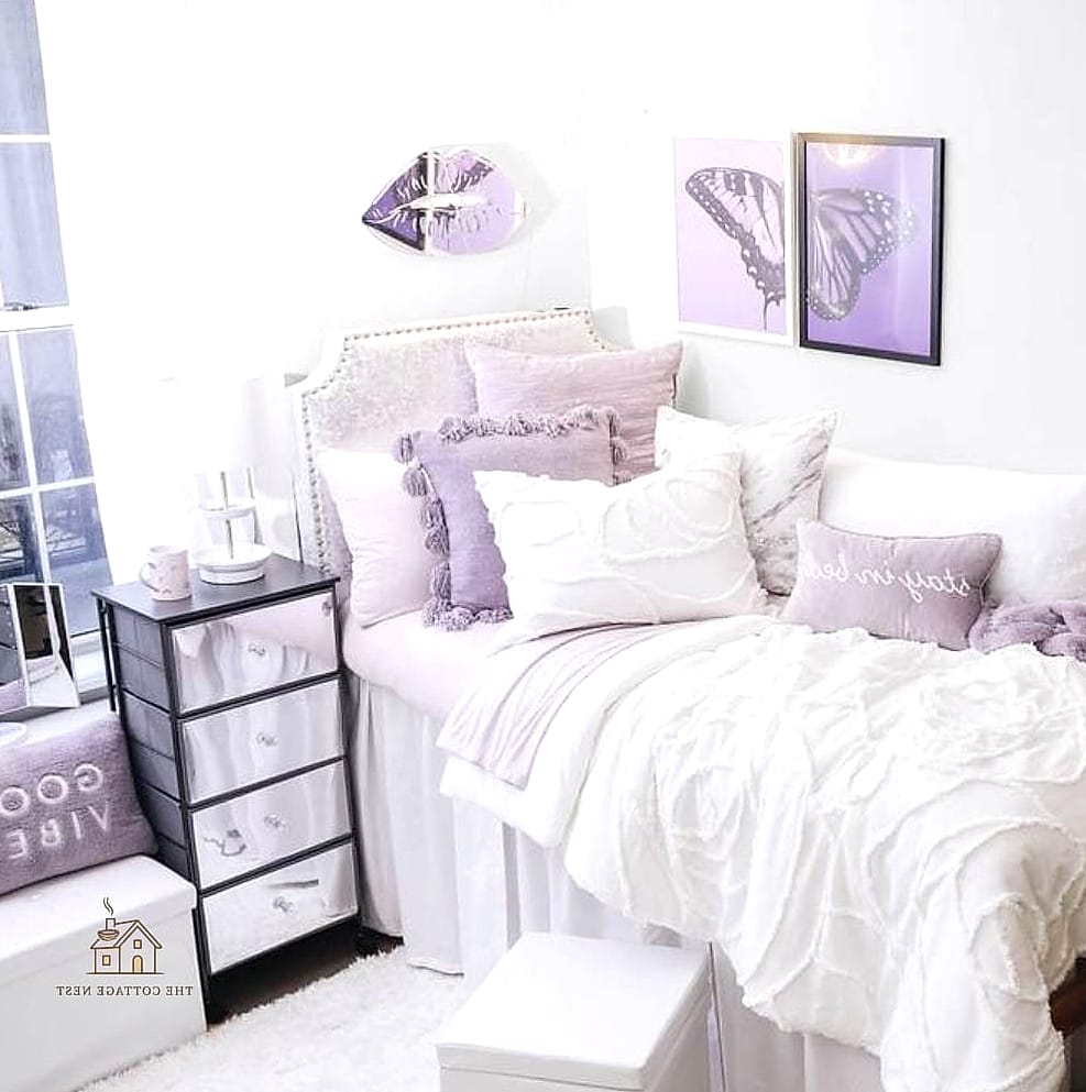 40 Amazing Purple Dorm Room Ideas on a Budget 31 Lilac Jewelry Organizer Tray