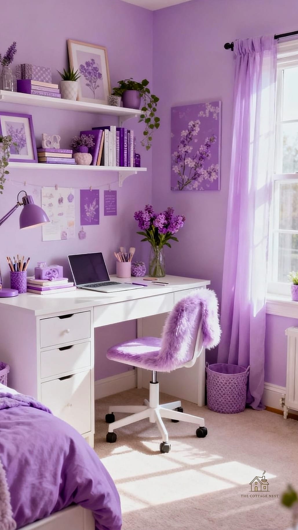 40 Amazing Purple Dorm Room Ideas on a Budget 23 Lilac Mini Fridge Decal or Wrap