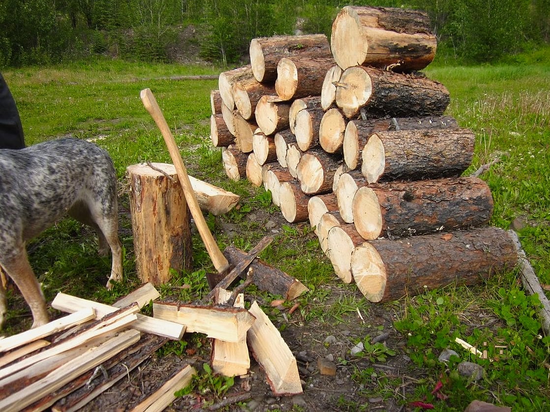 Log Pile Firewood Display