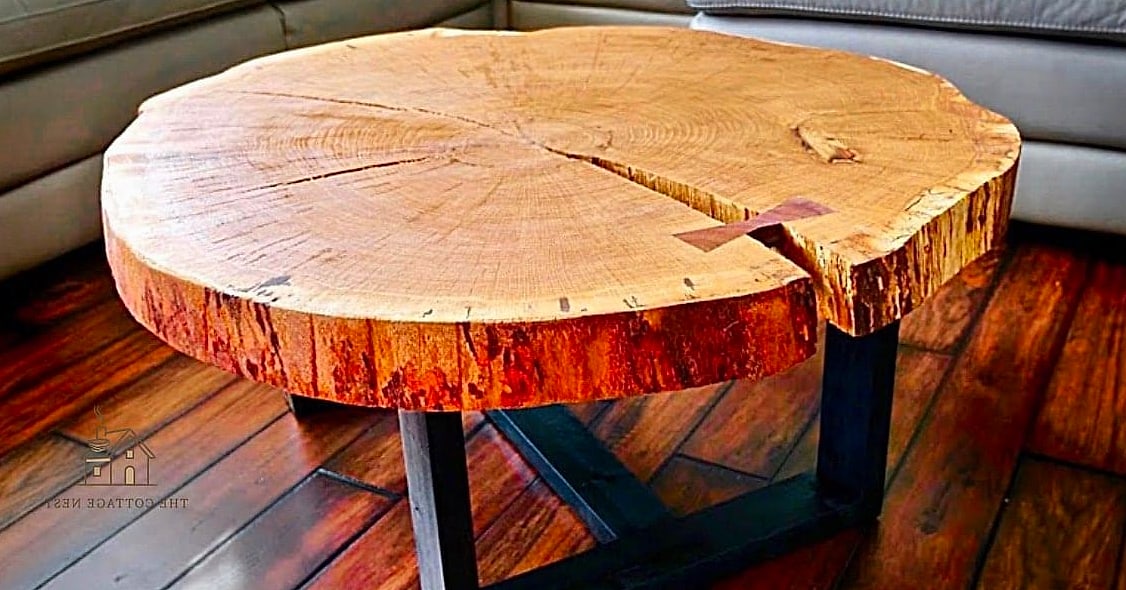Log Slice Coffee Table Base