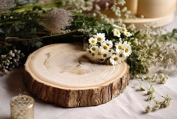 Log Slice Herb Garden Markers