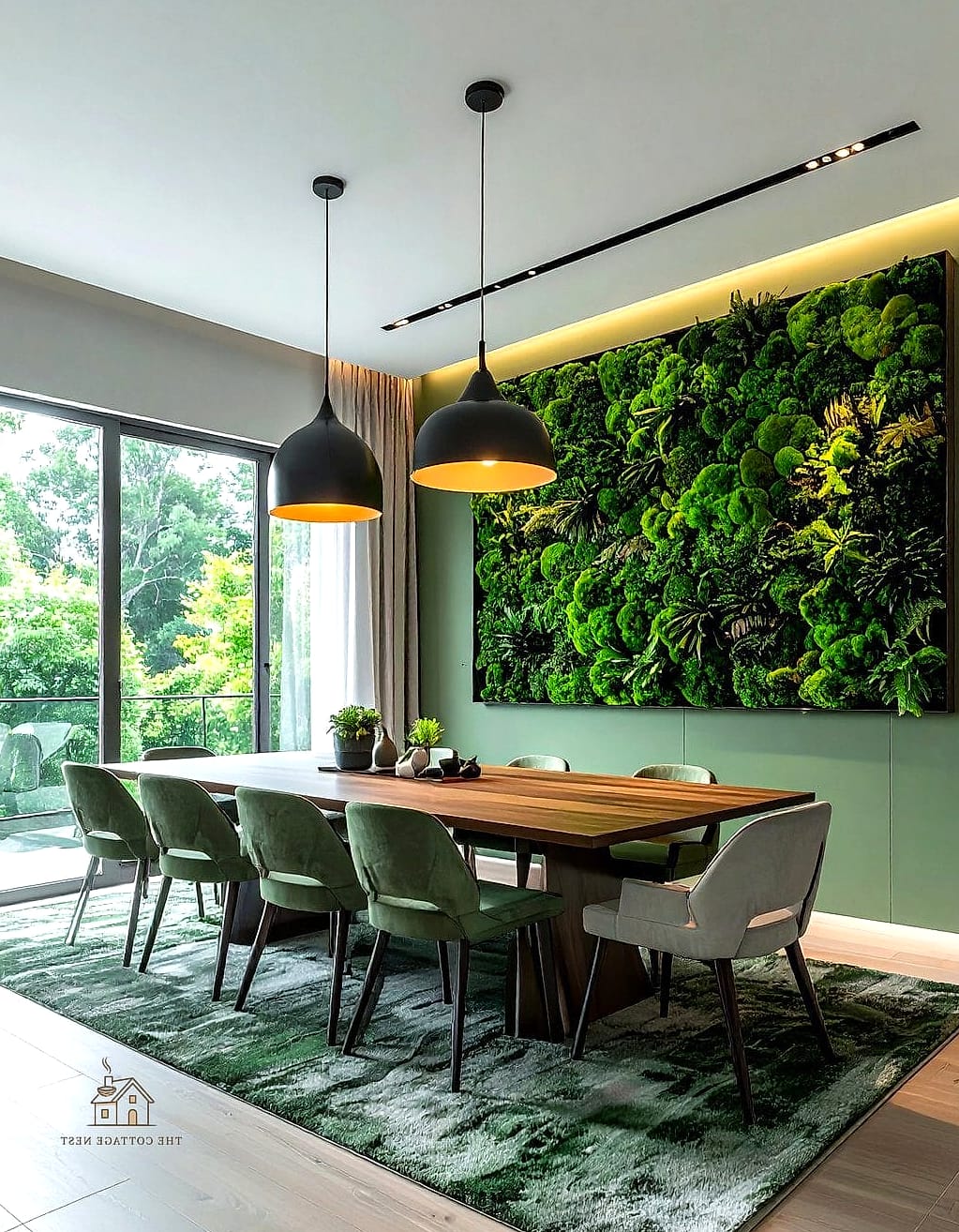 45 Brilliant Dining Room Table Centerpiece Ideas to Copy Right Now 35 A Low Moss Bowl or Terrarium