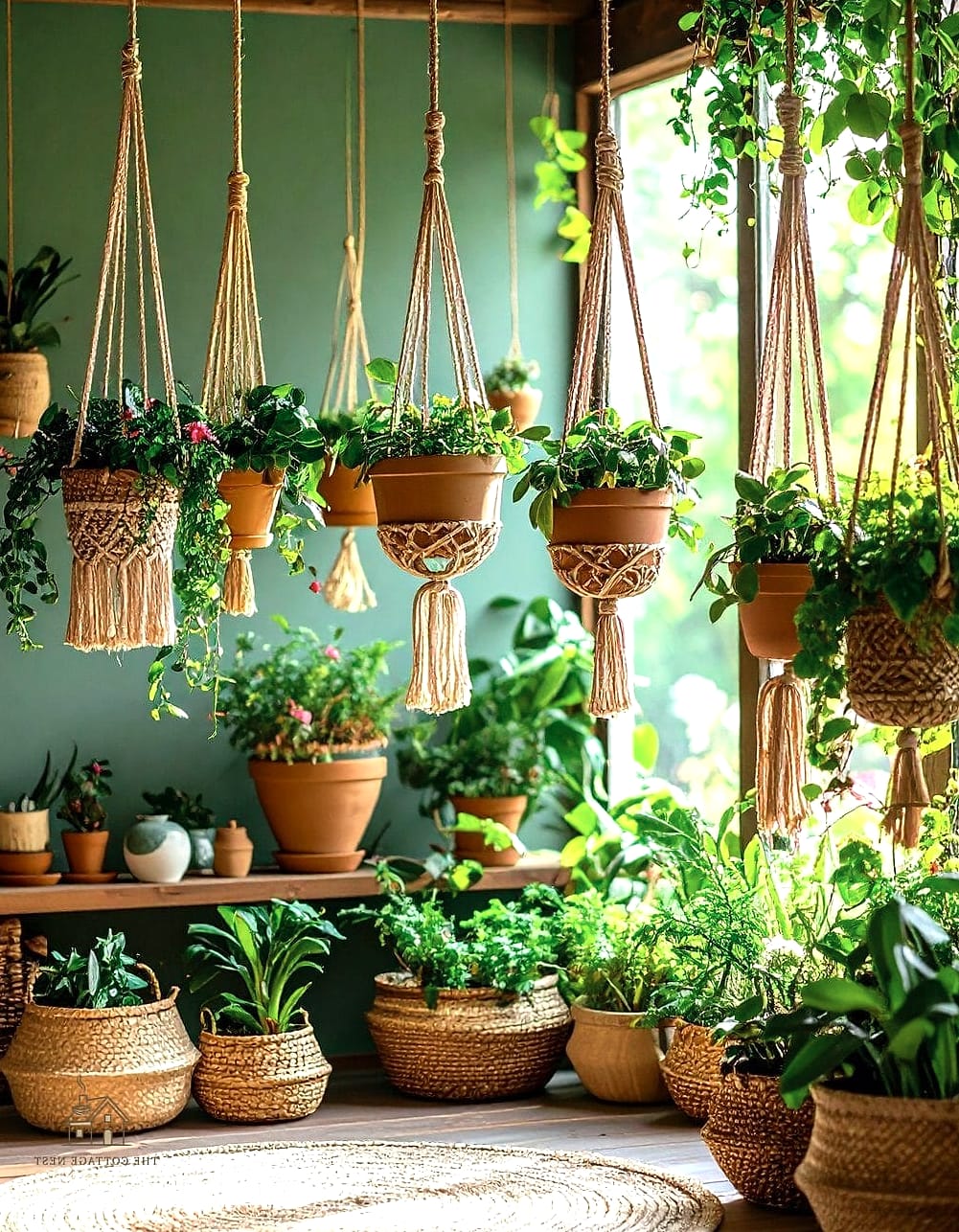 45 Brilliant Boho Garden Ideas to Copy Right Now 3 Macrame Plant Hangers Everywhere