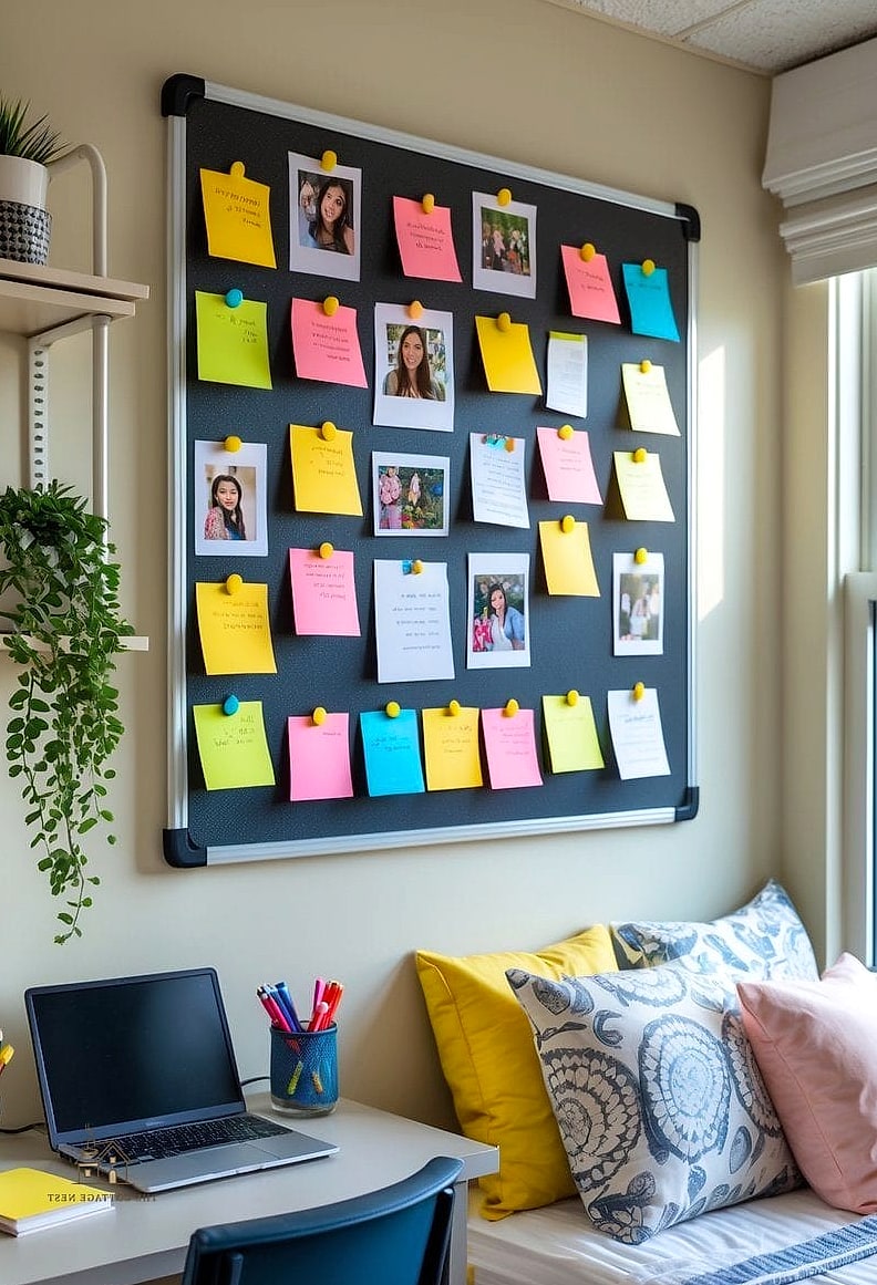 50 Amazing College Dorm Room Ideas on a Budget 13 Magnetic Board for Notes