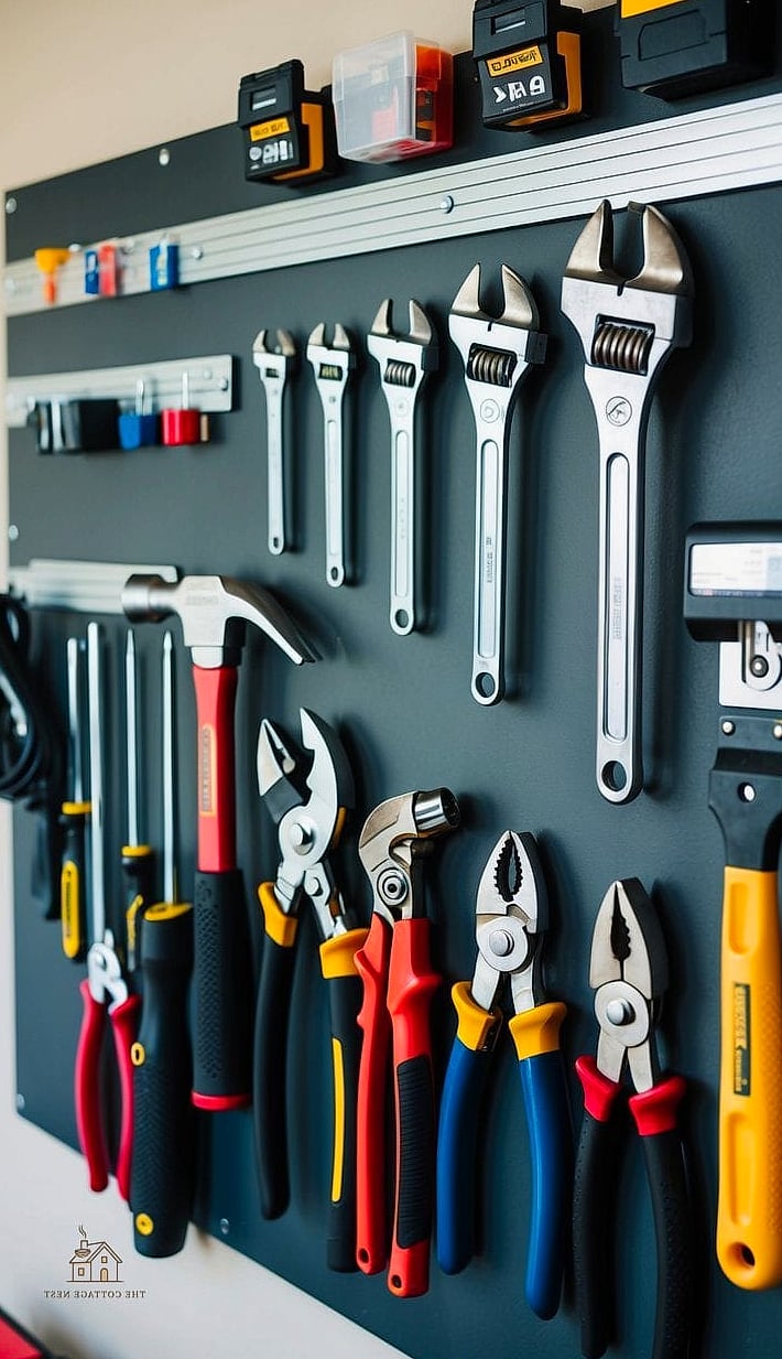 30 Amazing Budget Friendly Garage Organization And Storage Ideas on a Budget 7 Magnetic Strips for Metal Tools