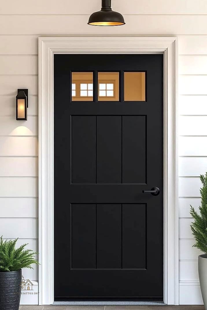 Matte Black Door Accents