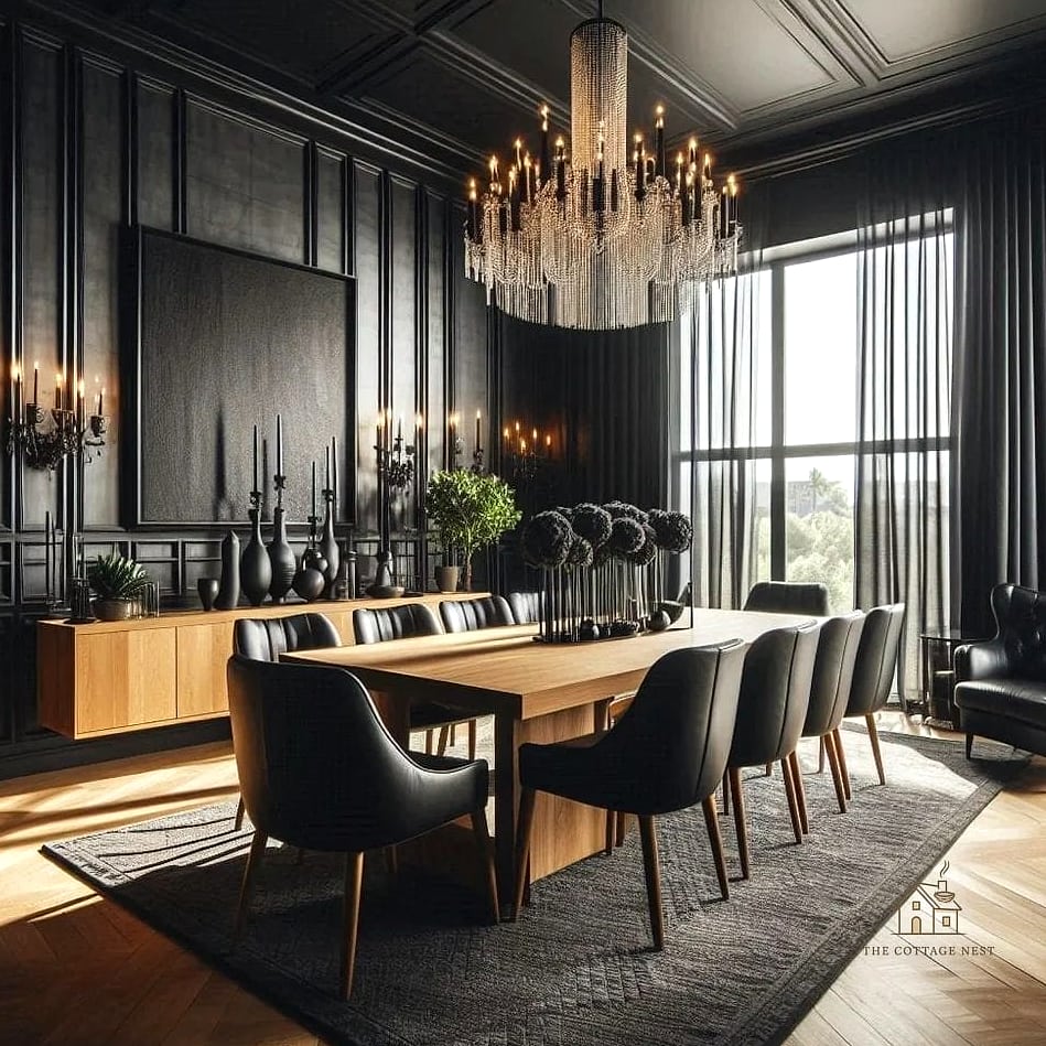 25 Creative Dining Room Chandelier Ideas That Will Inspire You 12 Matte Black Geometric Chandelier