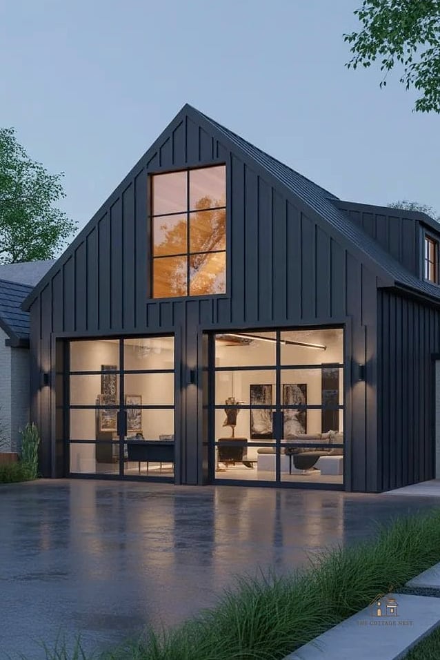 45 Stunning Garage Entryway Ideas You'll Absolutely Love 28 Matte Black Hardware Throughout