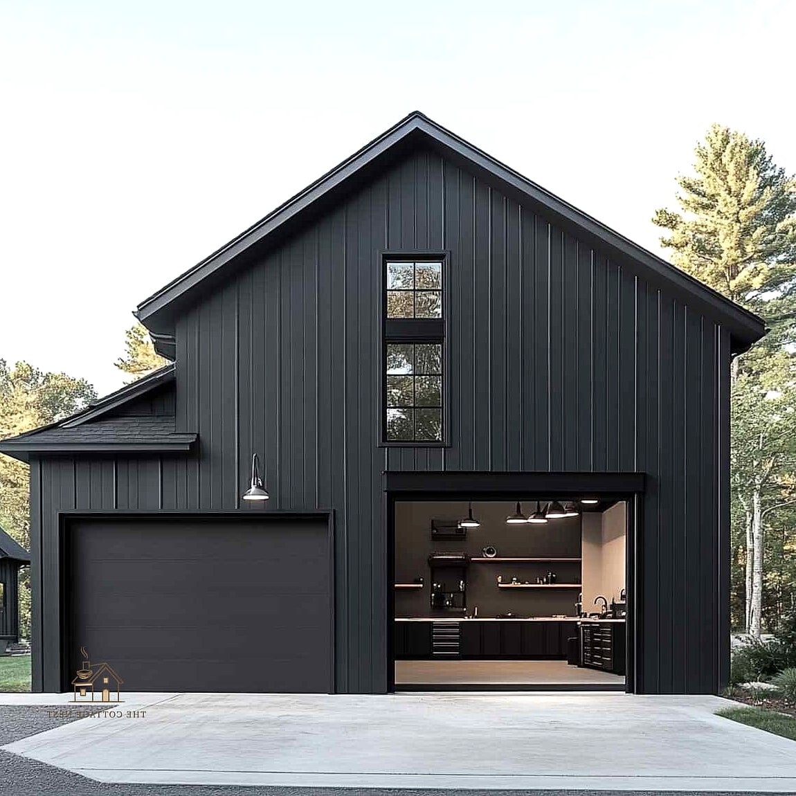 50 Amazing Garage Paint Colors Walls Ideas on a Budget 26 Matte Black Ceiling Trick