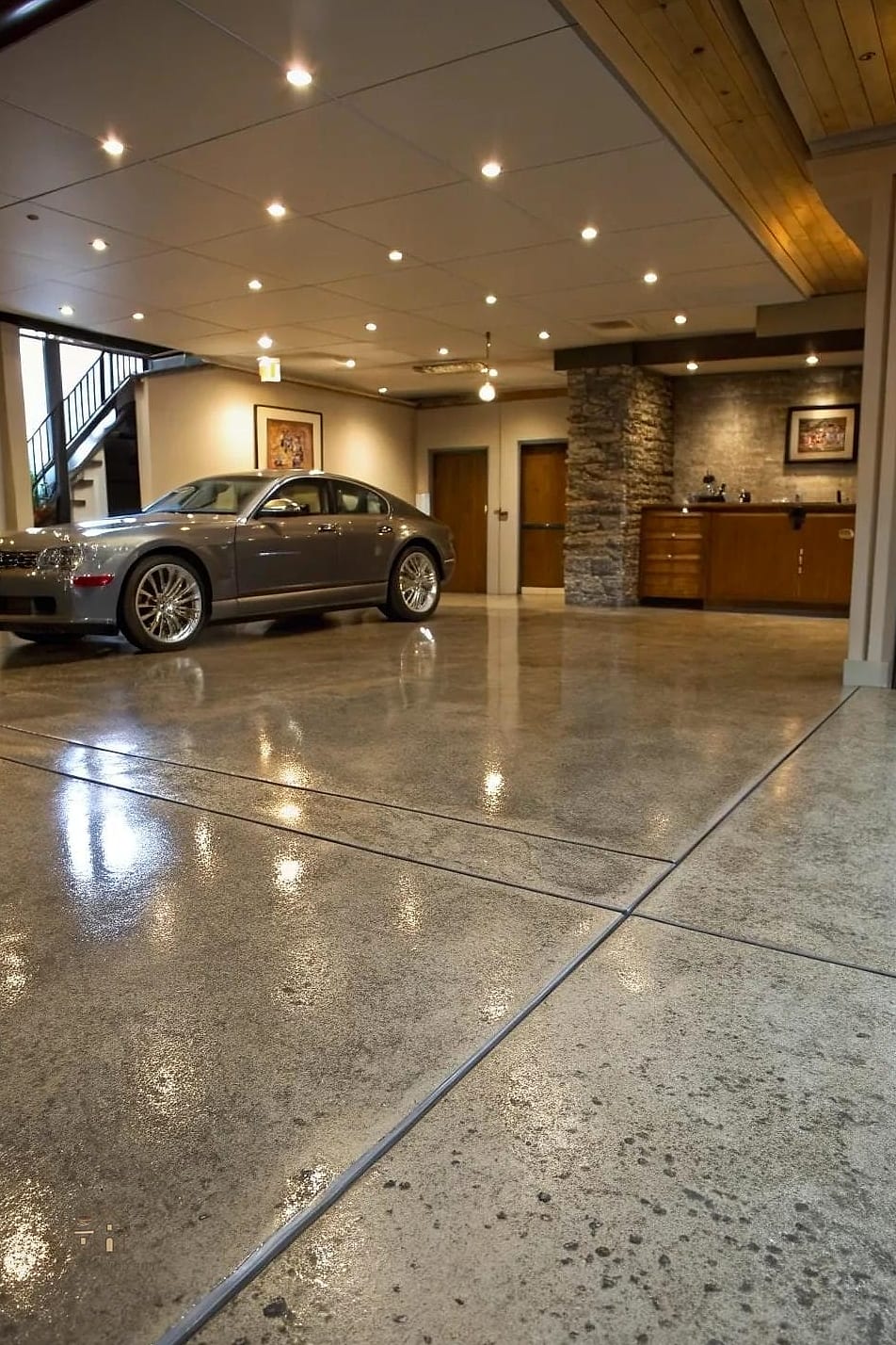25 Chic Garage Floor Ideas for a Beautiful Home 11 Matte Concrete Sealer