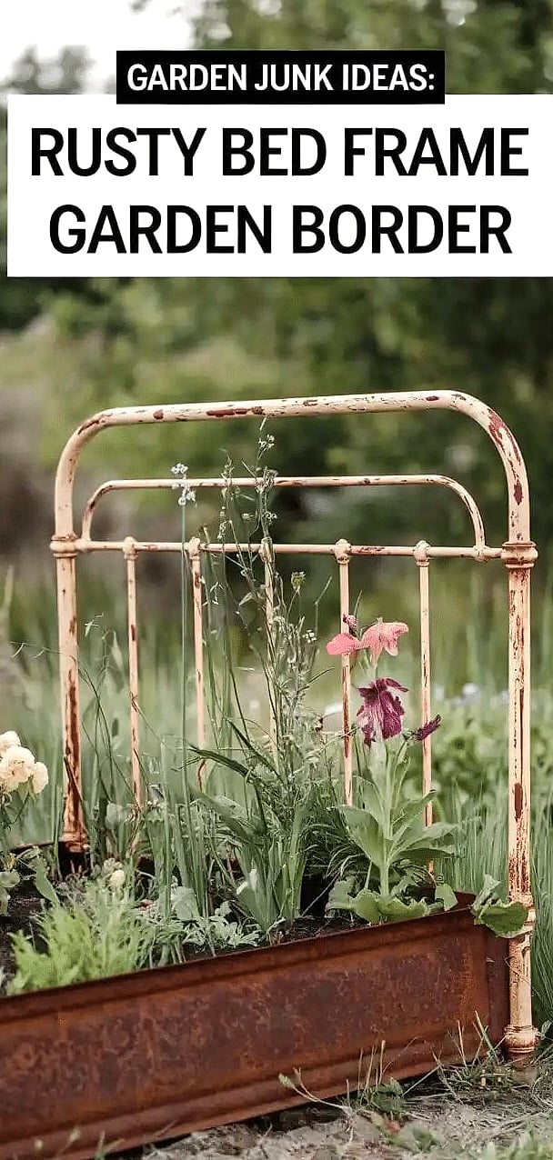 50 Clever Junk Garden Ideas Repurposed for Every Style 40 Metal Bed Spring Garden Trellis