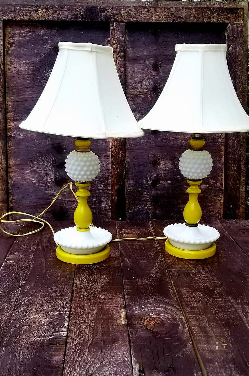 Milk Glass Lamps