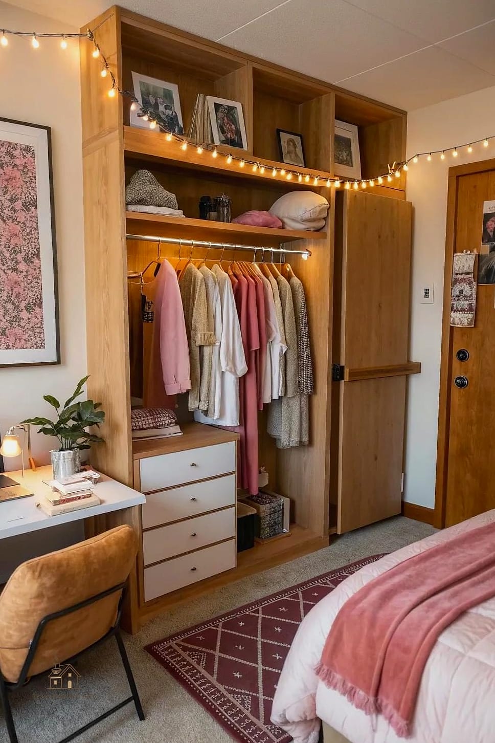 A Mini Closet System Underneath