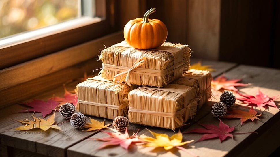 30 Quick Diy Fall Table Centerpieces on a Budget 29 Mini Hay Bale Display