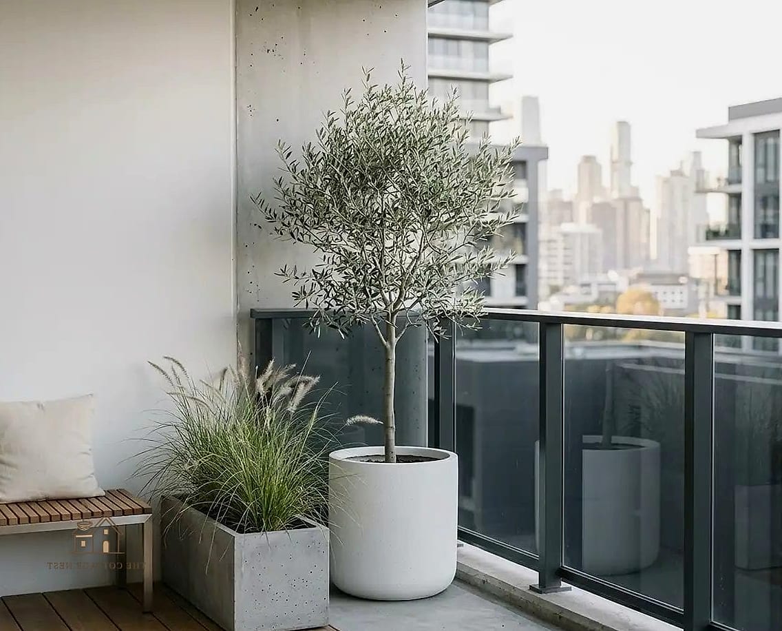 Minimalist Concrete Planter Setup