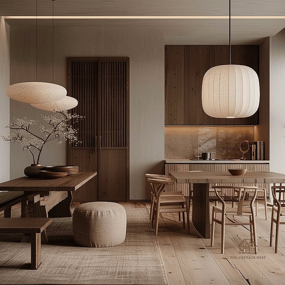 45 Gorgeous Japandi Dining Room Ideas That Are Totally Doable 43 Minimalist Floating Wall Art