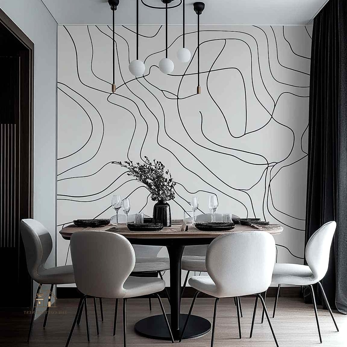 50 Beautiful Dining Room Wallpaper Ideas to Transform Your Space 43 Minimalist Solid Texture Wallpaper