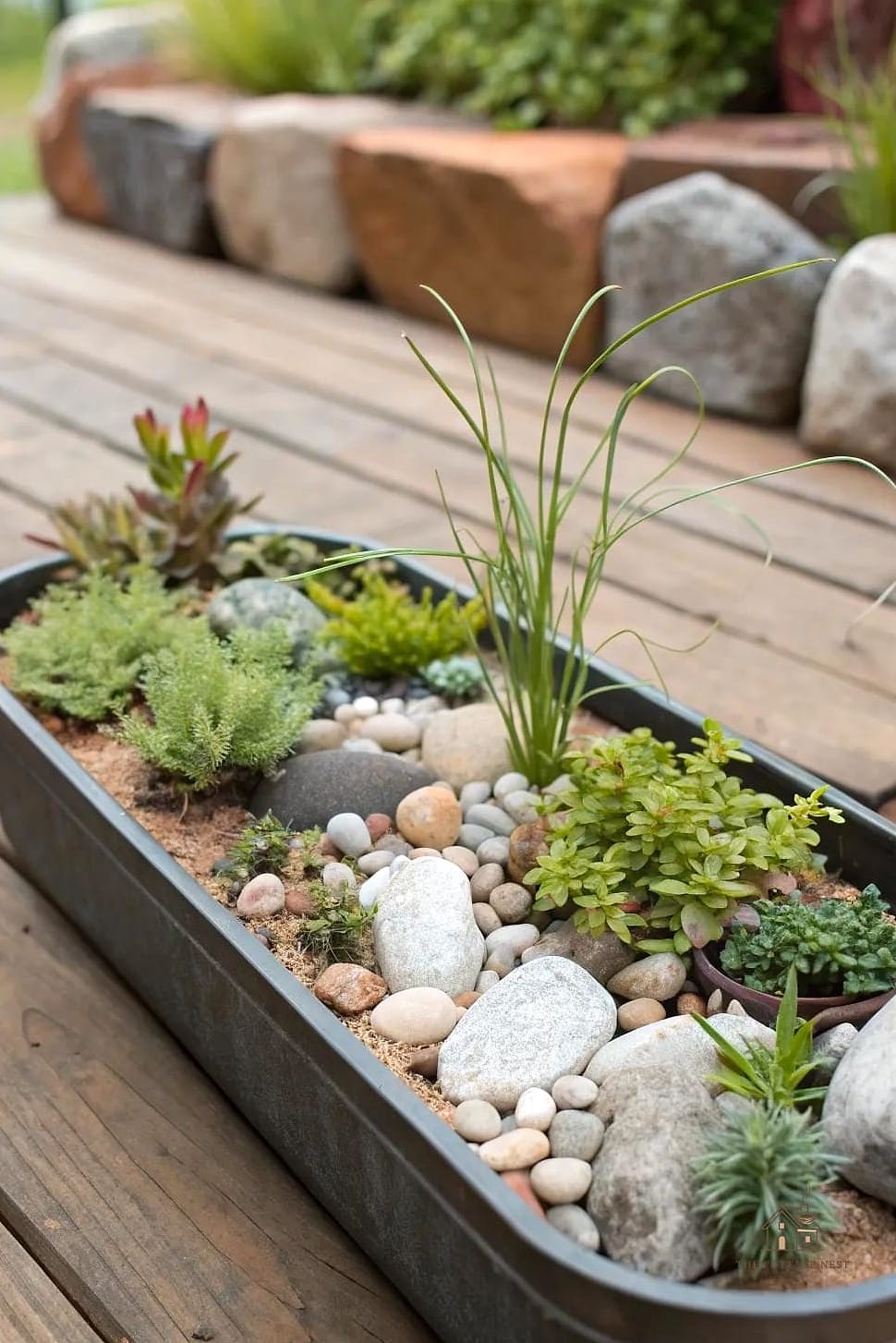 Mini Rock Garden in a Container