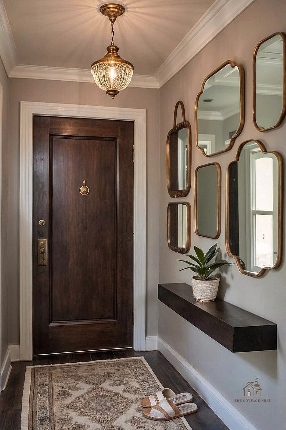 35 Stunning Entryway Accent Wall Ideas You'll Absolutely Love 14 Mirror Accent Wall
