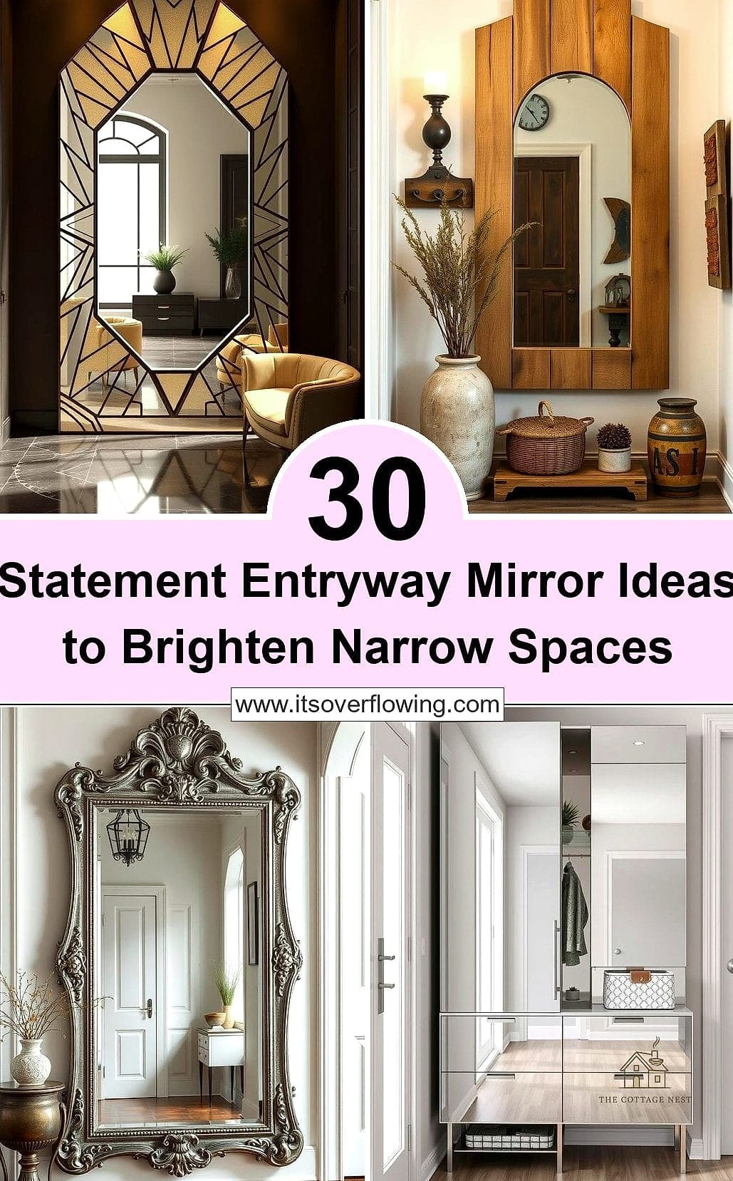 45 Creative Entryway Mirror Ideas That Will Inspire You 18 Mirror Doors on an Entry Closet