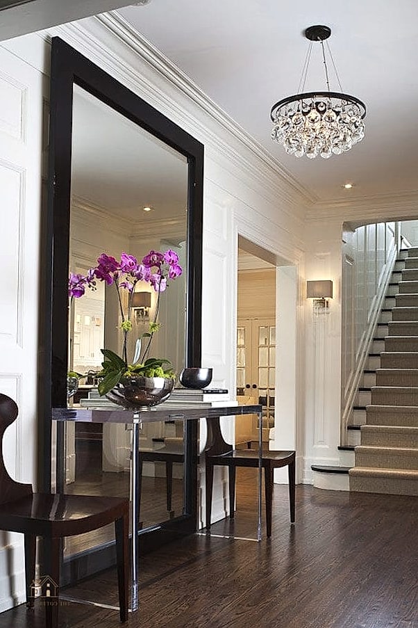 45 Creative Entryway Mirror Ideas That Will Inspire You 26 Mirror Hung Above a Radiator or Vent Cover