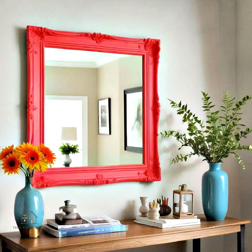 45 Creative Entryway Mirror Ideas That Will Inspire You 43 Mirror with a Painted Frame to Match Trim