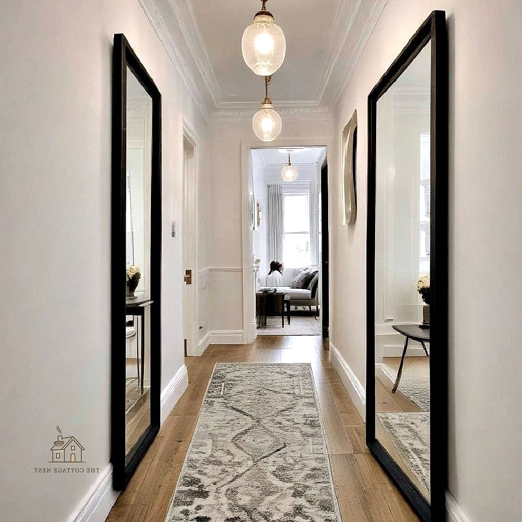 35 Creative Narrow Entryway Ideas That Will Inspire You 7 Mirror to Visually Widen the Space