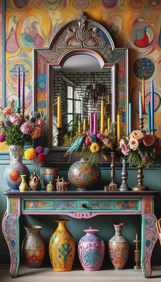 25 Chic Entryway Table Decor Ideas for a Beautiful Home 4 A Mix of Candlesticks in Varying Heights