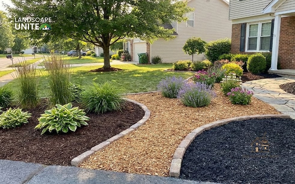 Mixed Mulch and Native Plant Beds