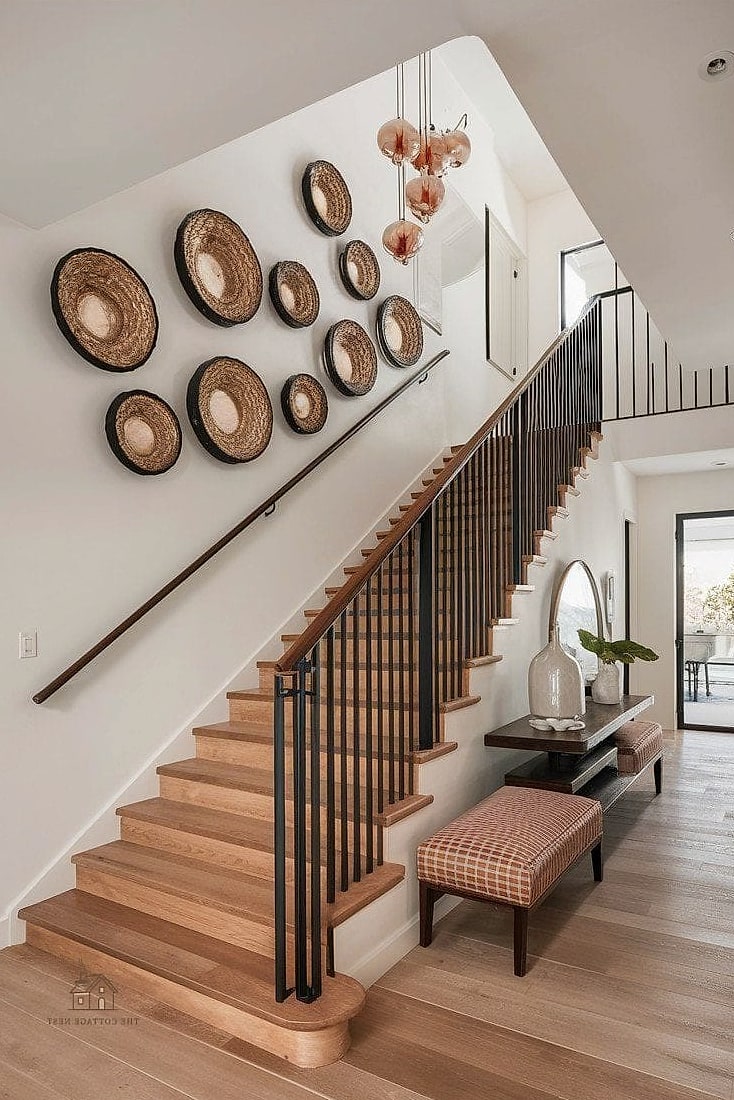 50 Clever Stairs Wall Decor Ideas for Every Style 43 Modern Art Print Subscription Rotation