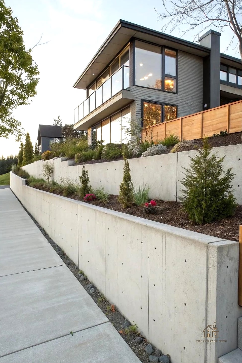 30 Beautiful Retaining Wall Ideas to Transform Your Space 4 Modern Concrete Block Walls