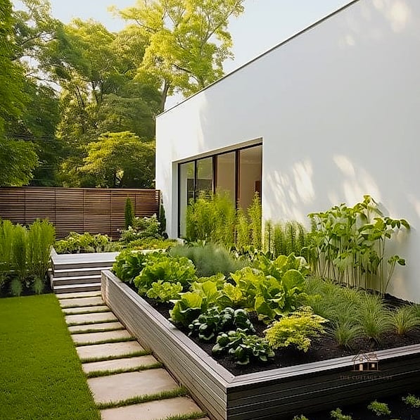 50 Clever Vegetable Garden Ideas for Every Style 23 Modern Minimalist Raised Beds