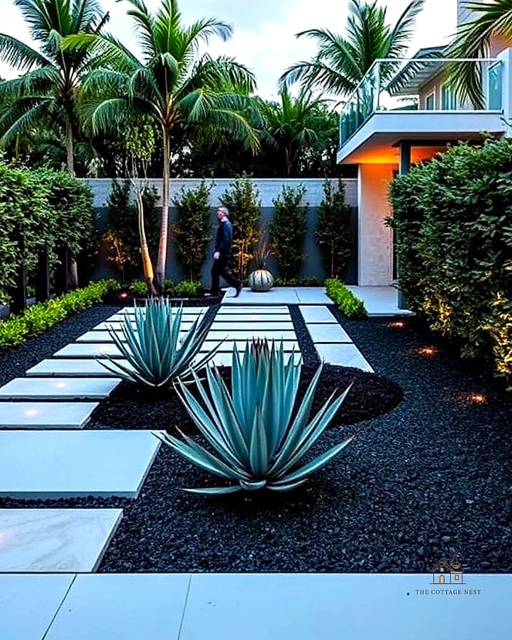30 Dreamy Florida Landscaping Ideas to Try This Season 11 Modern Minimalist Cactus Garden