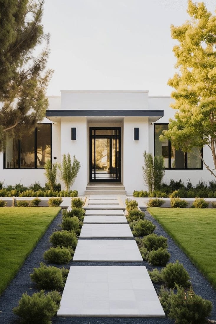 Modern Minimalist Landscaping with Clean Lines