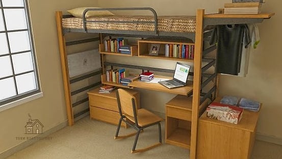 50 Beautiful College Dorm Desk Ideas to Transform Your Space 28 Modular Stackable Drawers
